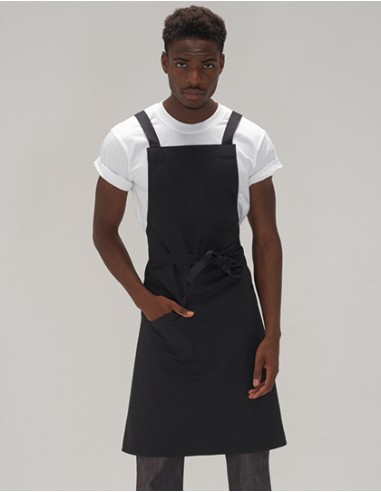 L-DE109C-Statement Crossover Bib Apron
